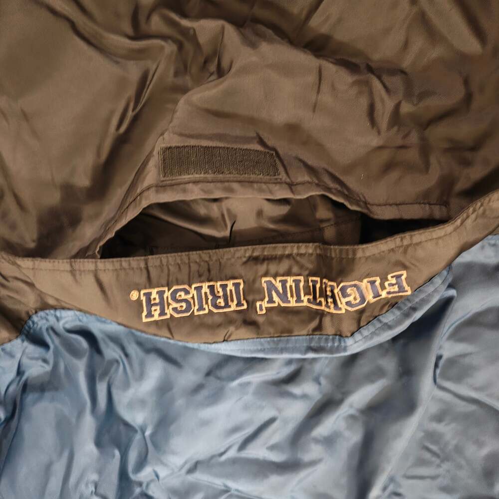Vintage Notre Dame Fighting Irish Blue and Black Full Zip Windbreaker Jacket - Picture 4 of 11